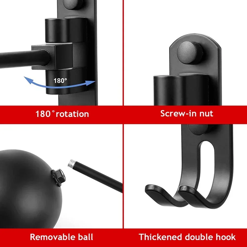 Motorcycle Helmet Holder Wall Mount 180&deg; Rotation Helmet Hanger Stand Rack