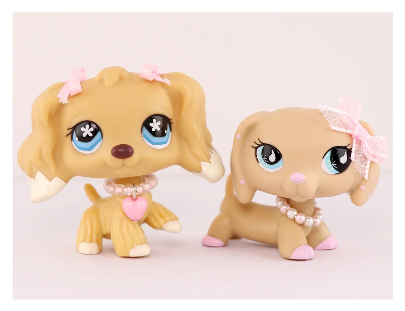 2cps Lovely Pet Shop Dachshund 909 Cocker Spaniel 748 with Accessories Kids Gift