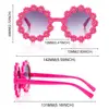 Round Flower Sun Glasses for Kids Cute Daisy Sunglasses Children Outdoor Sun Protection Shades Fashion Funny Party Eyewear 6