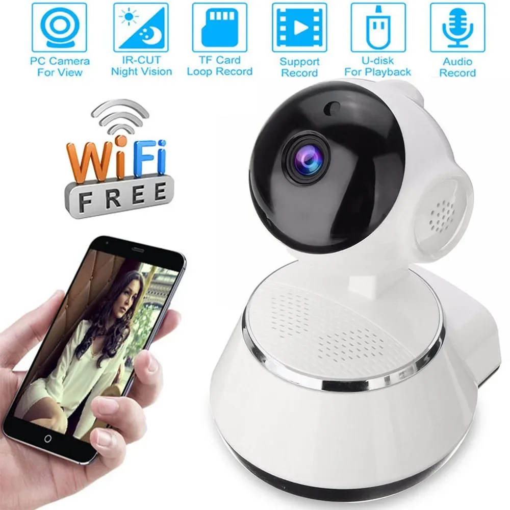 

CCTV Camera 720P HD 1MP CMOS Home Security Babby Monitor WiFi Camera IR Cut IP Camera Pan/Tilt Wireless Surveillance