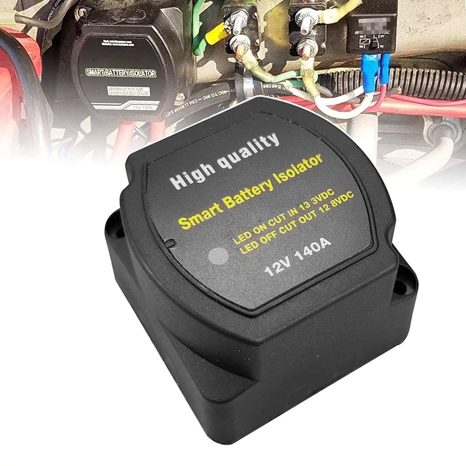 

Dual Battery Smart Isolator 12V 140A Relay Voltage Sensitive Protection Waterproof VSR Split Charge For Car RV Boat Marine Turck