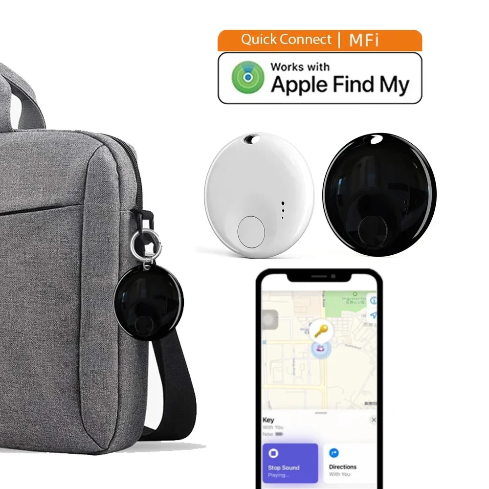 

Wireless GPS Smart Tracker Work with Apple Find My APP NTag Anti Lost Reminder Device MFI Rated Locator Car Key Pet Kids Finder