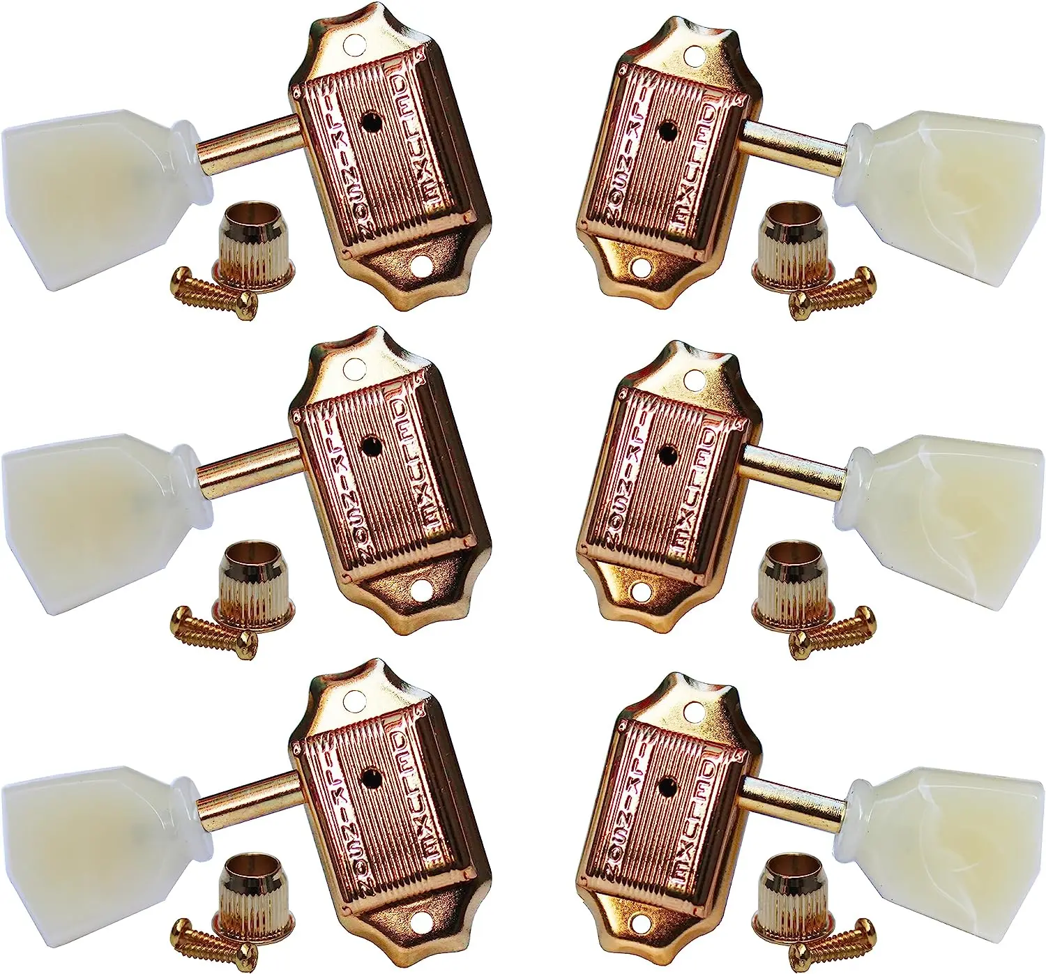 Wilkinson Guitar Locking Tuners One Set 3 Lx3R Lock String Tuning Key Per Chitarre Elettriche (Golden)