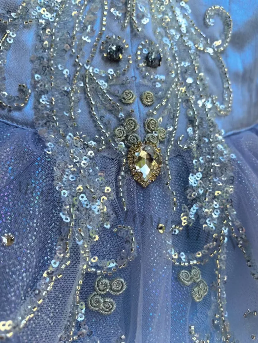 Hochwertiger neuer maßgeschneiderter Bluebird Silver Fairy Giselle klassischer Ballett-Rock aus weicher Gaze für Erwachsene und Kinder – Detail 5