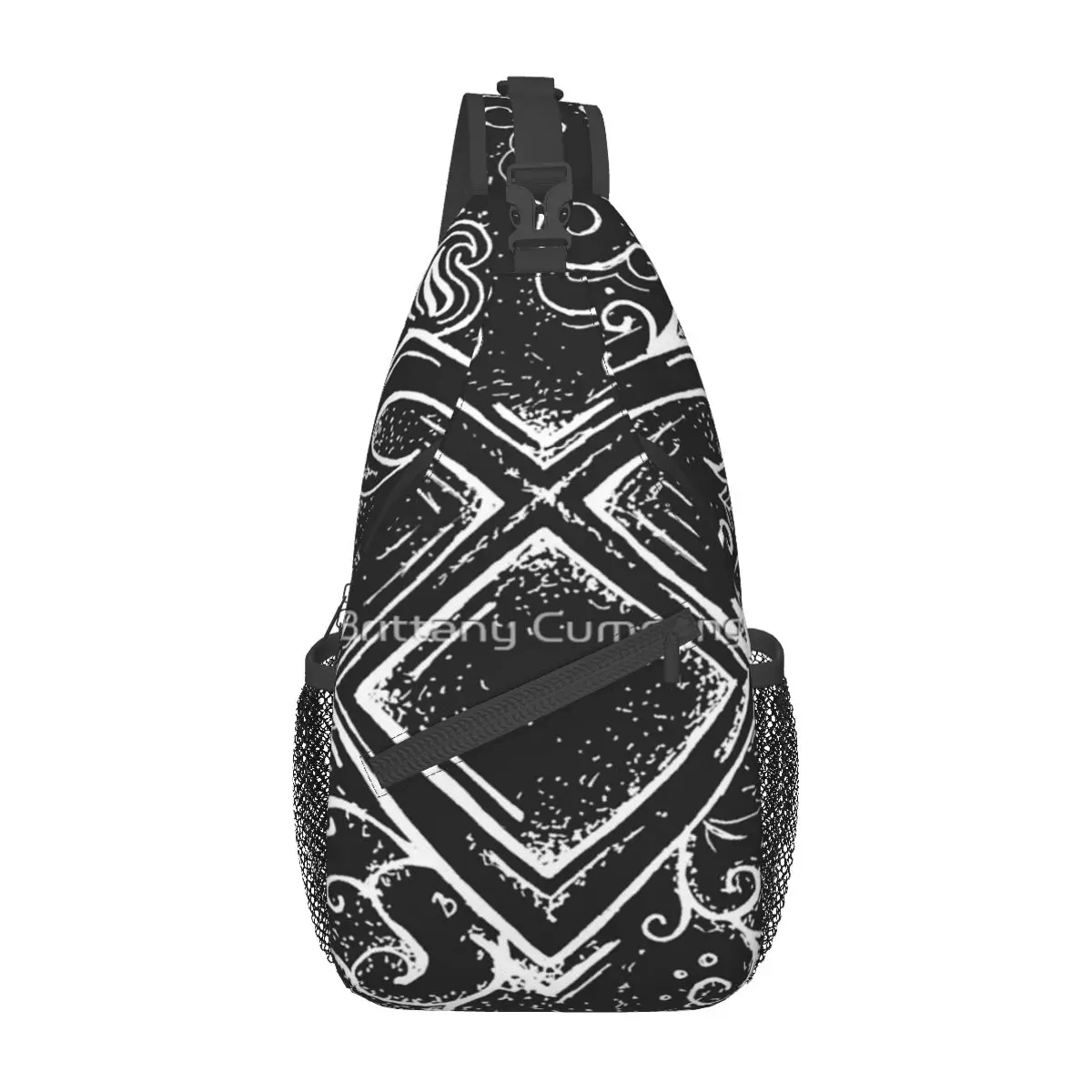 

Angelic Rune Mandala- Inverted Chest Bag Modern Polyester fabric School Nice gift Customizable