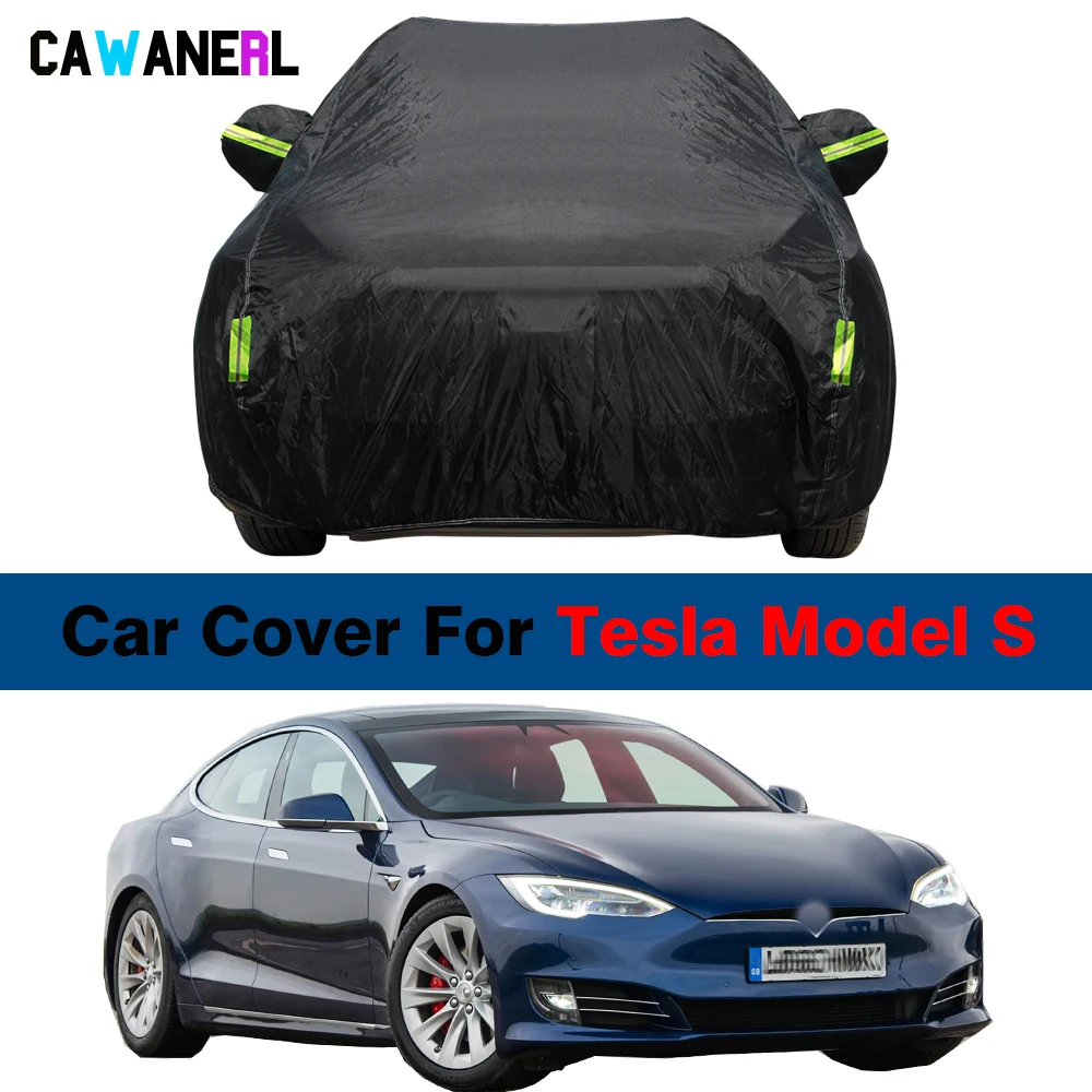 

Full Car Cover For Tesla Model S Outdoor Anti-UV Sun Shade Snow Rain Protection Auto Cover Waterproof
