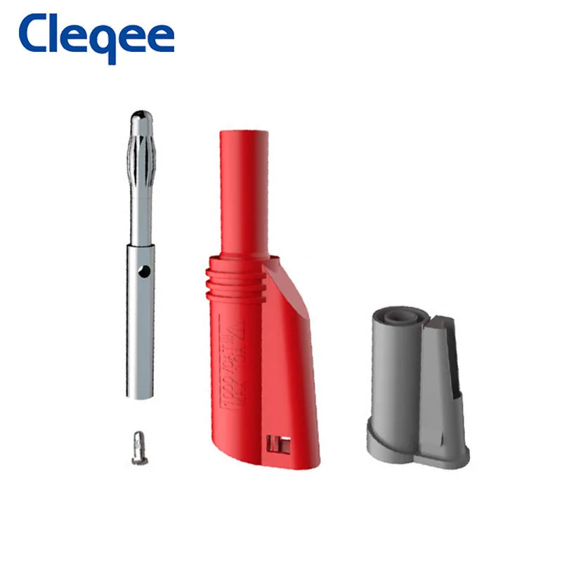 Cleqee P3005 스택형 안전 4mm 바나나 플러그 솔더/어셈블리 멀티미터 테스트용 고품질 무용접 커넥터
