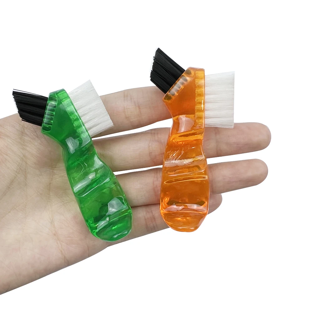 미니 의치 청소 브러시, 휴대용 양두 교정기, 다층 강모 의치 칫솔, 4 개