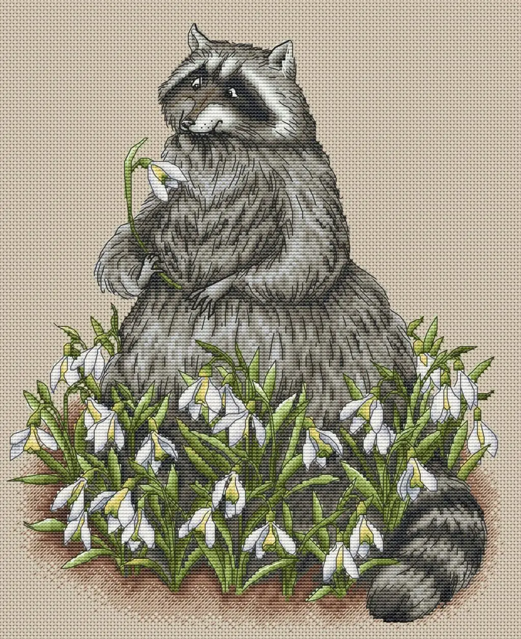 

Top Selling Raccoon 37-43 Embroidery DIY 14CT Unprinted Arts Cross stitch kits Set Cross-Stitching