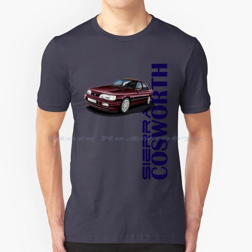 Sierra Cosworth Illustrated T Shirt T Shirt 100% Cotone Tee Sierra Cosworth Illustrated 1990S 1980S Classic Cars Modern Classic