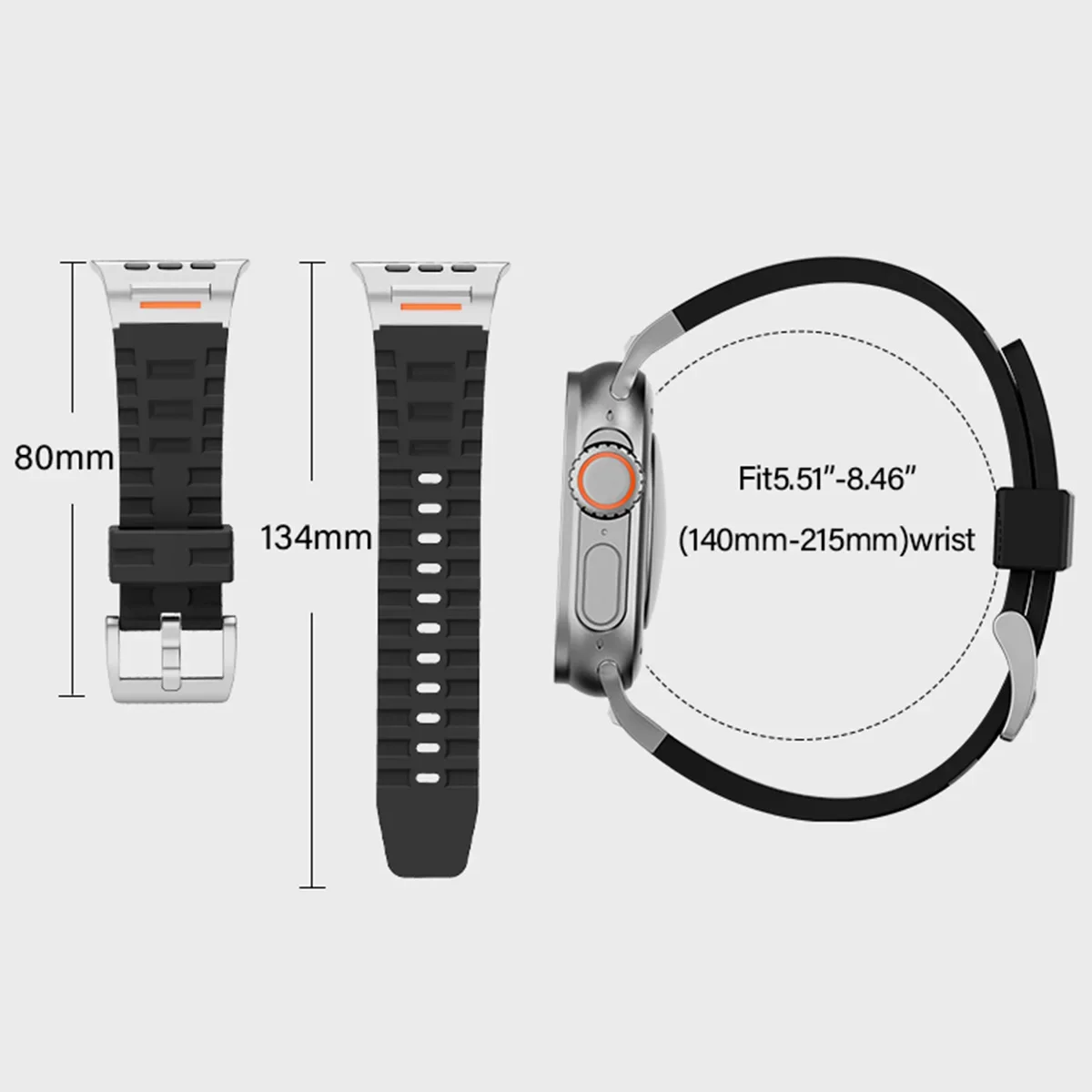 Luxury Sport Silicone Band for Apple Watch - Soft and Stylish Bracelet Strap