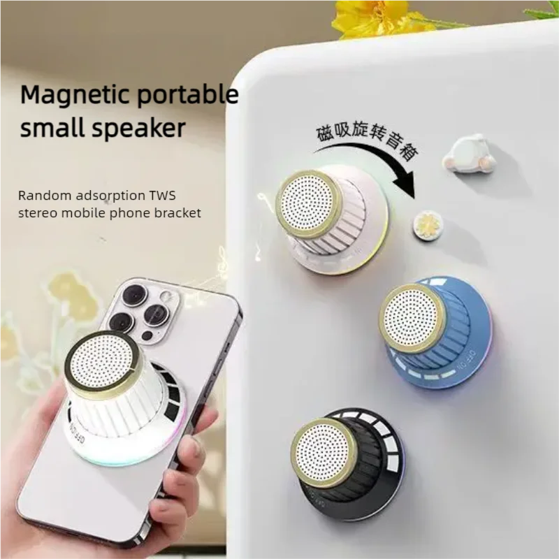 Portable Bluetooth Speaker With Colorful LED Light Music Stereo Surround Mini Audio Player Speaker Microphone Turn Adjust Volume