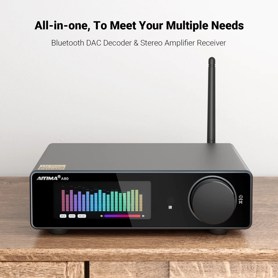 AIYIMA アップグレード版 A80 パワーアンプ TPA3255 DAC Bluetooth