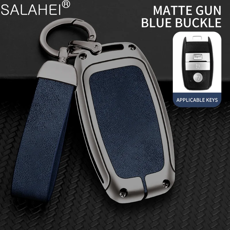 thumbnail image 1 of Funda de cuero de aleación de zinc para llave de coche inteligente para KIA Rio Rio5 Sportage Ceed Cerato K3 KX3 K4 K5 Sorento Optima Picanto, 1 of 5