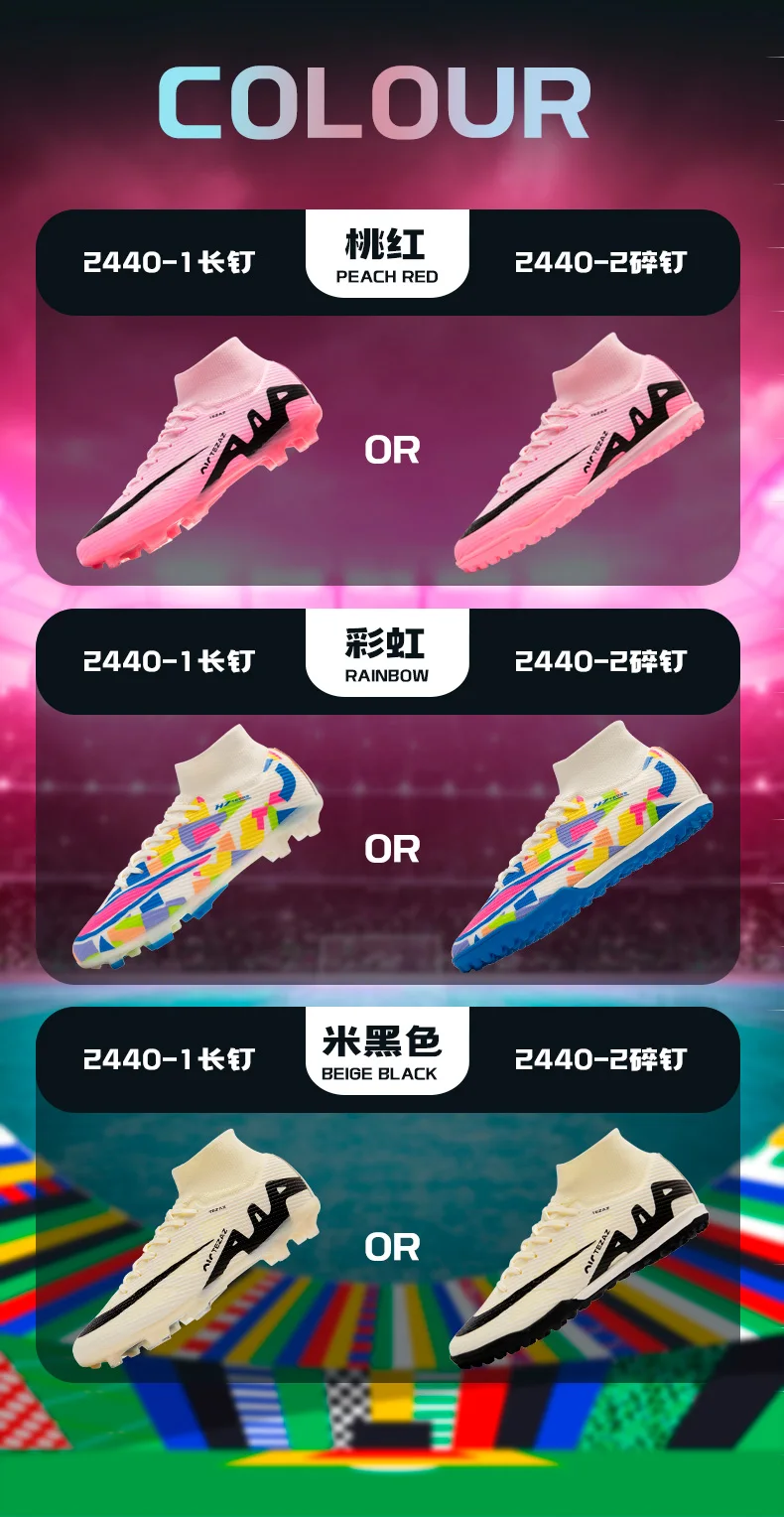 Description Picture 6 of itemNew Men's Football Shoes Professional Match Society Cleats Soccer Shoes Original Indoor Training Non Slip Football Field Boots