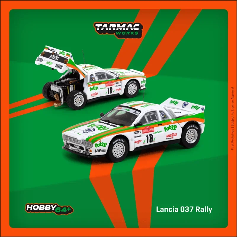 

Tarmac Works 1:64 Lancia 037 Rally Rallye Sanremo 1983 #18 Model Car