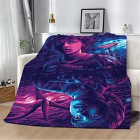 Stranger Things Poster Throws Blankets for Sofa Luxury Throw Blanket King Size Fluffy Plaid Home Interior Microfiber Bedding 1