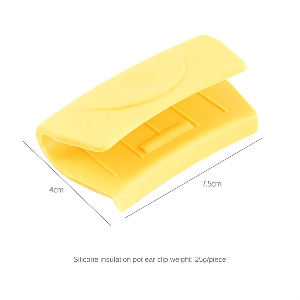 Silicone Anti Scalding Handle Oven Casserole Ear Pot Pan Heat Insulation Holder Gloves Kitchen Tools Bowl Holder Clips