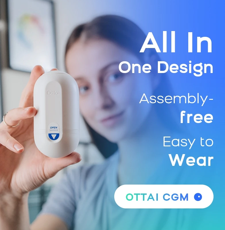 Ottai CGM Continuous Glucose Monitoring System Blood Glucose Monitoring One Set for 14 Days