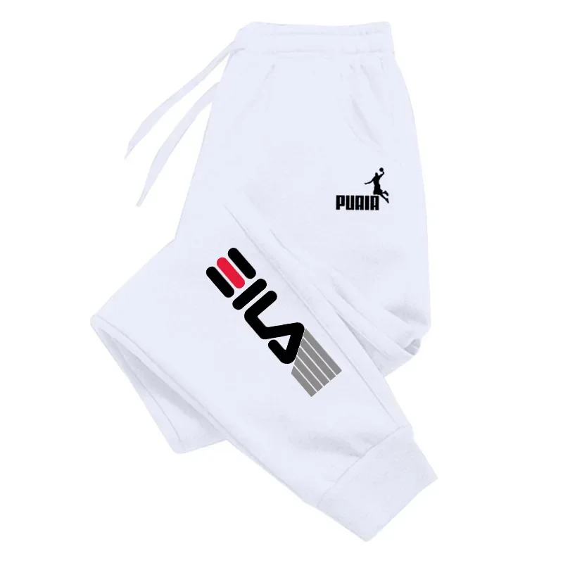 Brand Print Elastic Pants Casual Mens Long Trousers Autumn Winter Loose Hip Pop Style Jogging Pants Casual Street Style Pants