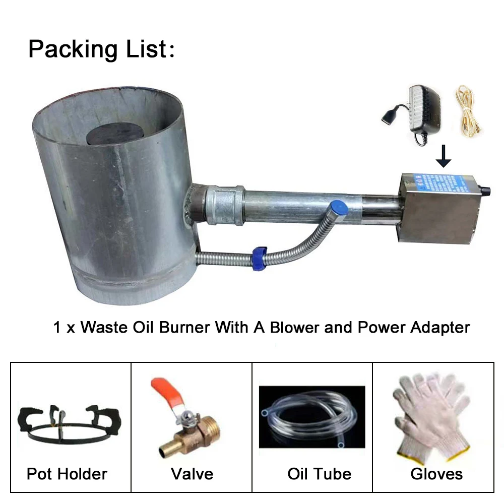 New Waste Oil Burner Old Motor Oil Stove Cooking Heating Furnace Waste Oil  Burning Tool Kit With Electric Blower - AliExpress
