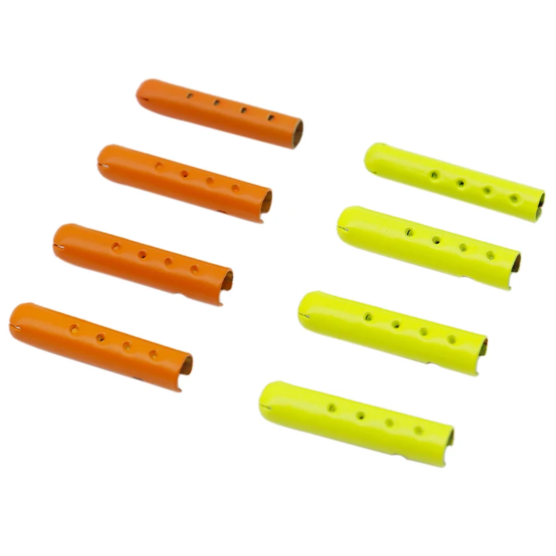 Coolstring Accessories 100Pcs Wholesale 23*4MM Orange/Yellow Skin Feeling Painted Shoelace Metal Aglets Decorations Drop-Shippin