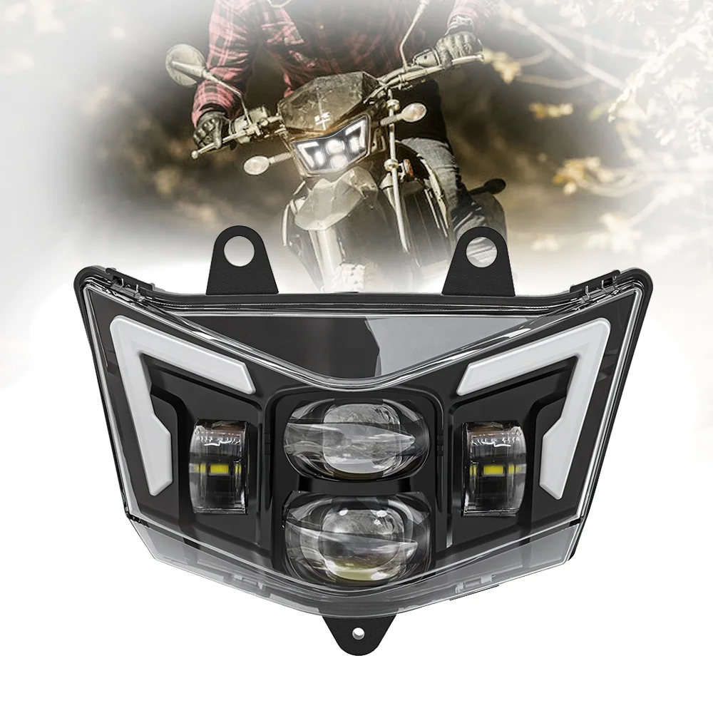 

Enduro Dirt Bike Moto Headlight for Kawasaki KMX KX KLX KLR KLE ZZR KDX 110 125 140 250 300 450 650 WR Accessories Spare Parts