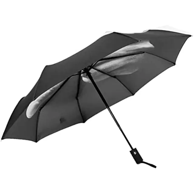 Vicces Összecsukható Esernyők, Kreatív Minta Esernyő, Középső Ujj Nyomtatott Könnyű Utazási Eső Esernyő - Image 5