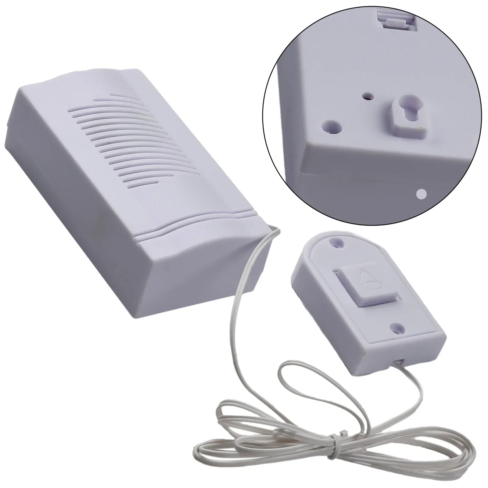 Safety Wired Doorbell Battery operated Guest Welcome Energy saving Simple Home Office Security button White