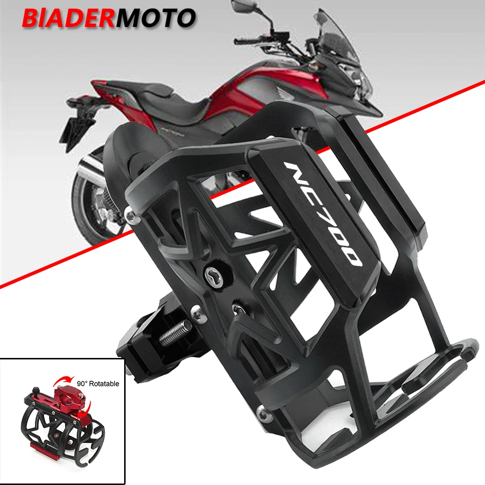 

Design Motorcycle CNC Aluminum+ Rubber Beverage Water Bottle Drink Cup Holder For Honda NC700 NC700X NC700S 2019 2020 2021 2022