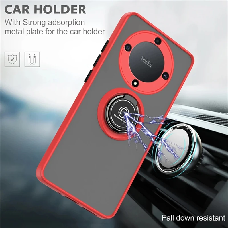 Custodia Portafoglio Per Honor Magic6 Lite 5G - Cover Flip In Pelle Sintetica Blu Con Slot Per Carte E Supporto - Antiurto Con Chiusura Magnetica