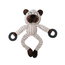 Durable Plush Squeaky Chew Toy (Bear)