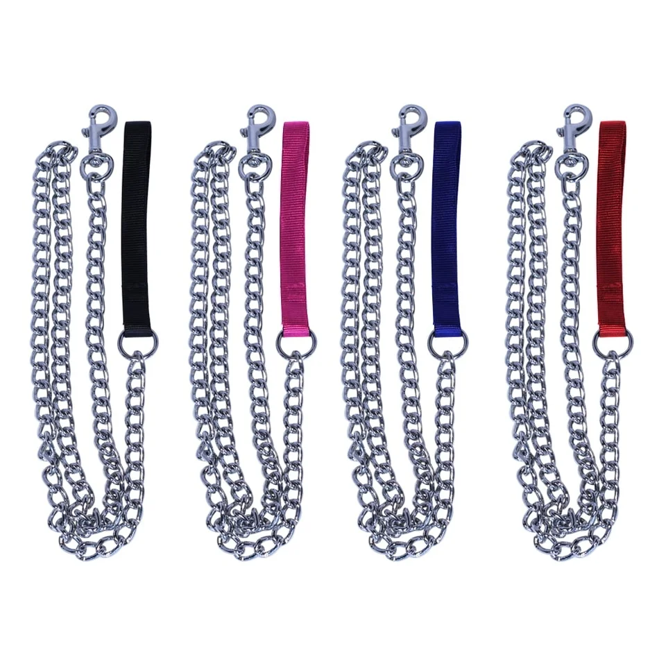 Heavy Duty 5ft Nylon Steel Chain Dog Leash