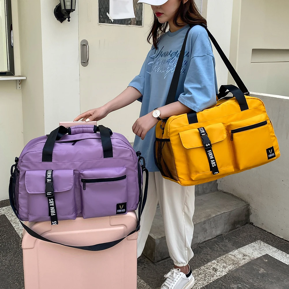 Oxford Duffle Bag Shoe Compartment Large Capacity Fitness Bag Women