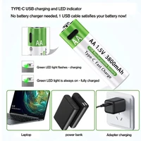 NEW Lithium-Ion Battery Type-C Rechargeable High-Capacity Battery AA&AAA Battery For remote control, mouse, electric toys 6