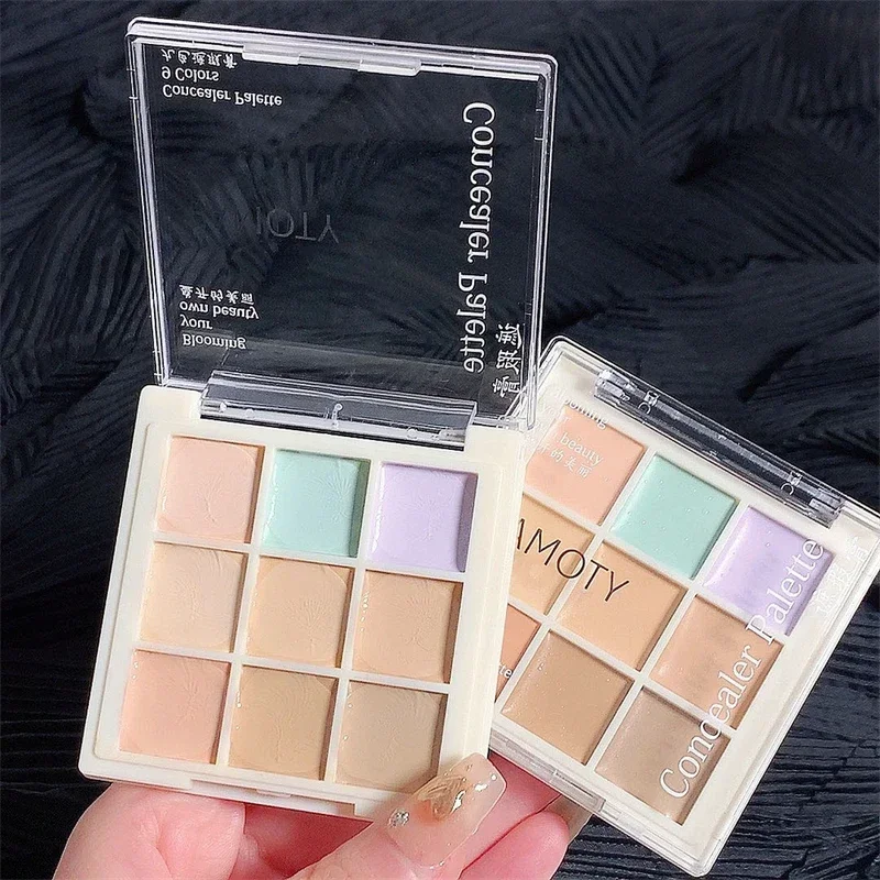 9Color Concealer Palette Full Coverage Concealer Cream Waterproof Covers Acne Mark Dark Circles Brighten Face Base Korean Makeup 6