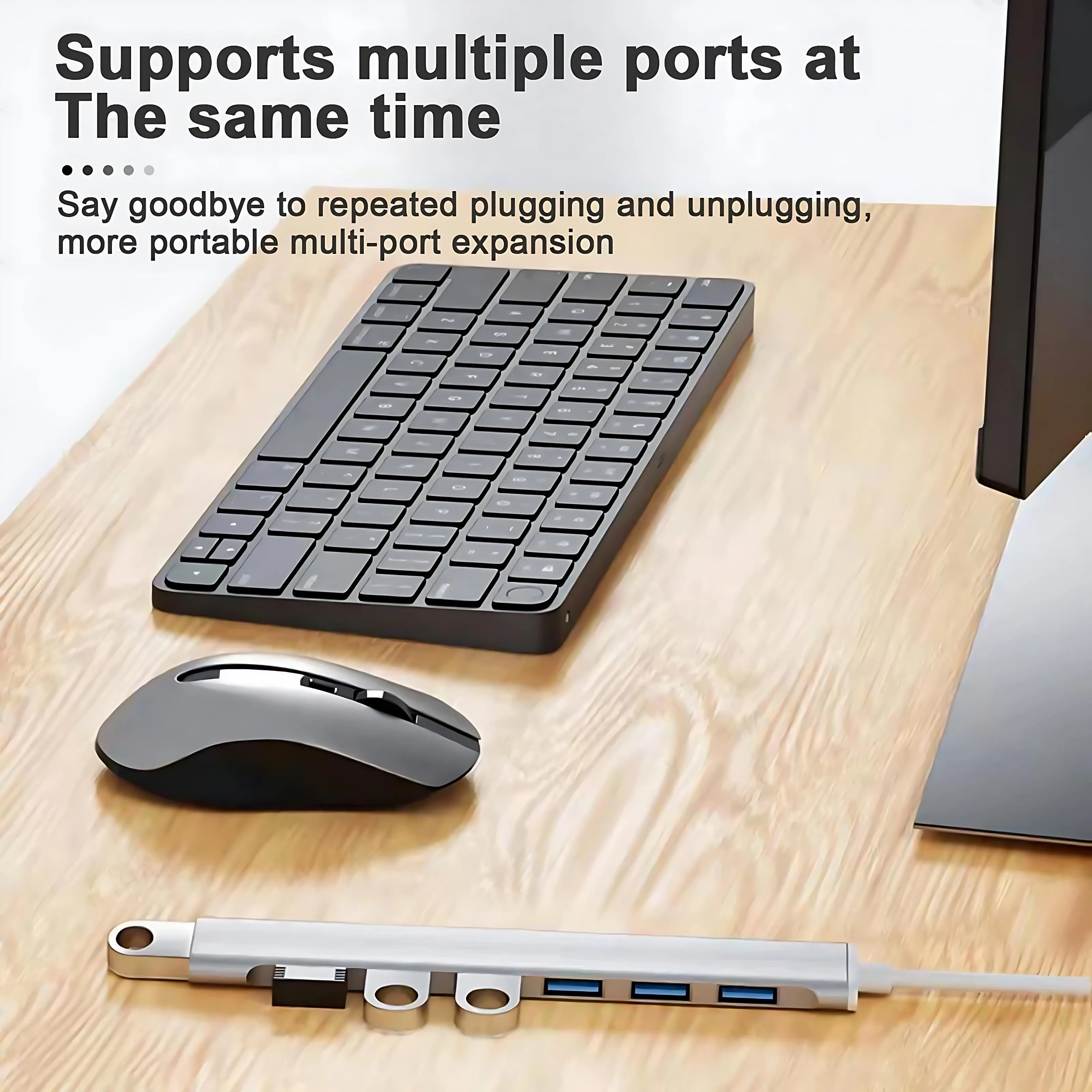 7-Port High-Speed USB Hub with USB-C and USB-A Connectivity