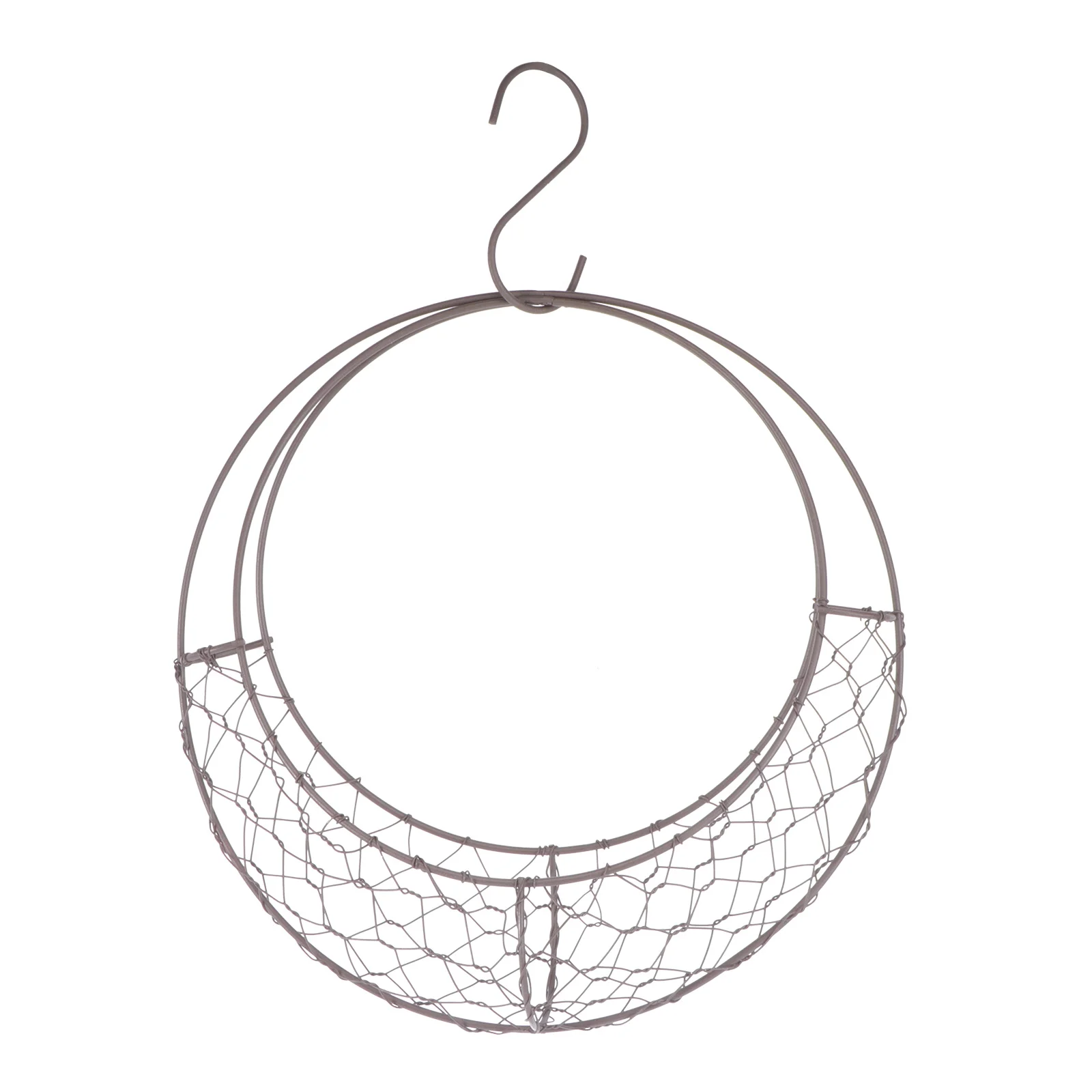 

Metal Frame Succulent Pot Moon Shape Iron Wire Wreath Hanging Basket Flower Pots