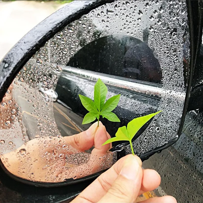 car rearview mirror sticker 2Pcs Car Rearview Mirror Protective Film Rain-proof Film Waterproof Anti-fog