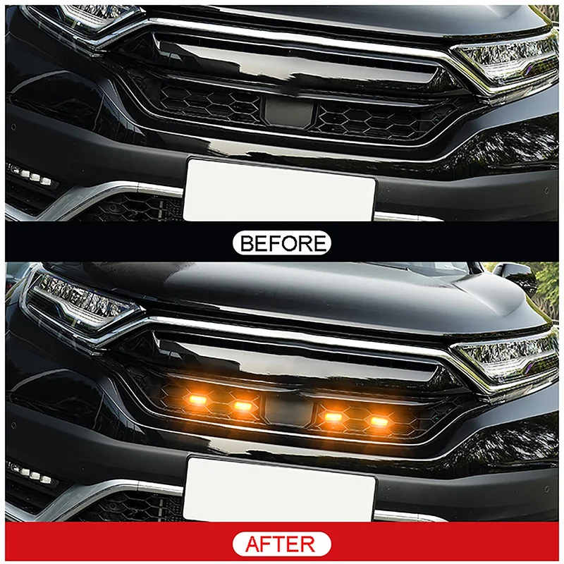 LED ڵ   ׸ ȣ  ȥ CRV 2017-2022   4Pcs  ׸ LED  ϳ׽ ̺ ׼