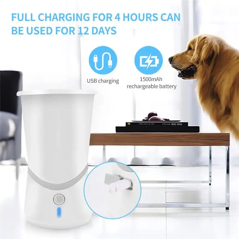 Pet Washer, Automatische USB Oplaadbare Hondenvoetwasmachine met Zachte Borstels, Draagbare Hondenvoetreiniger voor Kleine Middelgrote Honden Pet Washer, Automatische USB Oplaadbare Hondenvoetwasmachine met Zachte Borstels, Draagbare Hondenvoetreiniger voor Kleine Middelgrote Honden