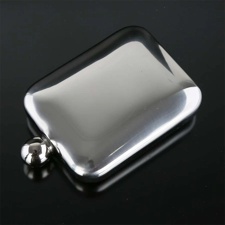 304 스테인레스 스틸 사각형 플라스크, 휴대용 플라스크, 구형 캡, 와인 힙 플라스크, 포켓 플라스크