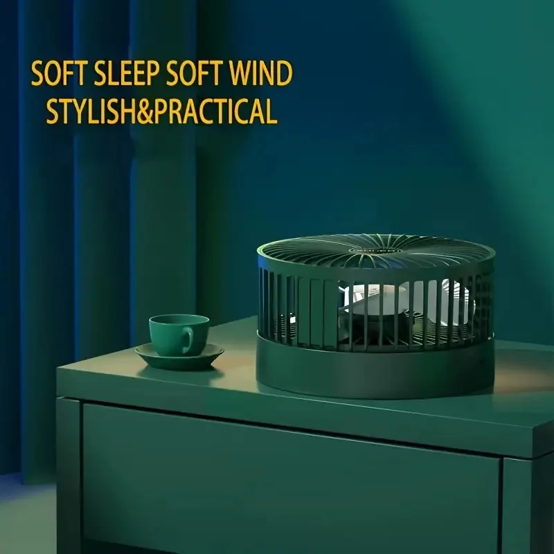 Stand Fan, 6 Inch Folding Portable Telescopic Floor/USB  with  Rechargeable Battery,3 Speeds Super Quiet Adjustable Height 3