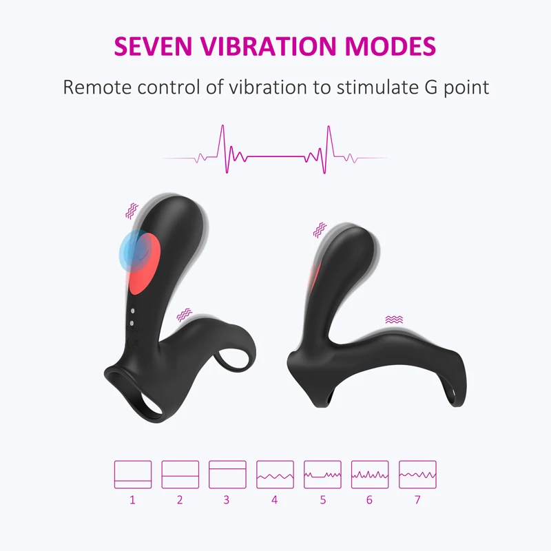 Vibrating Penis Ring For Delay Ejaculation Adult Sex Toy For Men_voghion.com