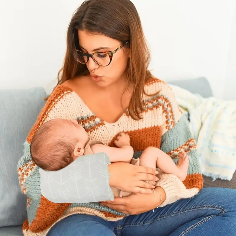 Nursing Arm Pillow Anti-Spitting Support Head Cozy Cradle Arm Pillow Soft And Washable With Hole For Travel Kids