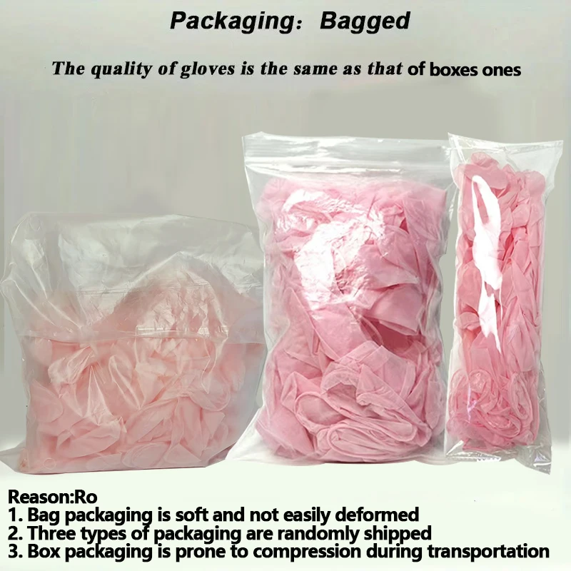 Disposable nitrile gloves 20/50/100PCS light pink for pet bath kitchen cleaning hygiene embroidery beauty hairdressing