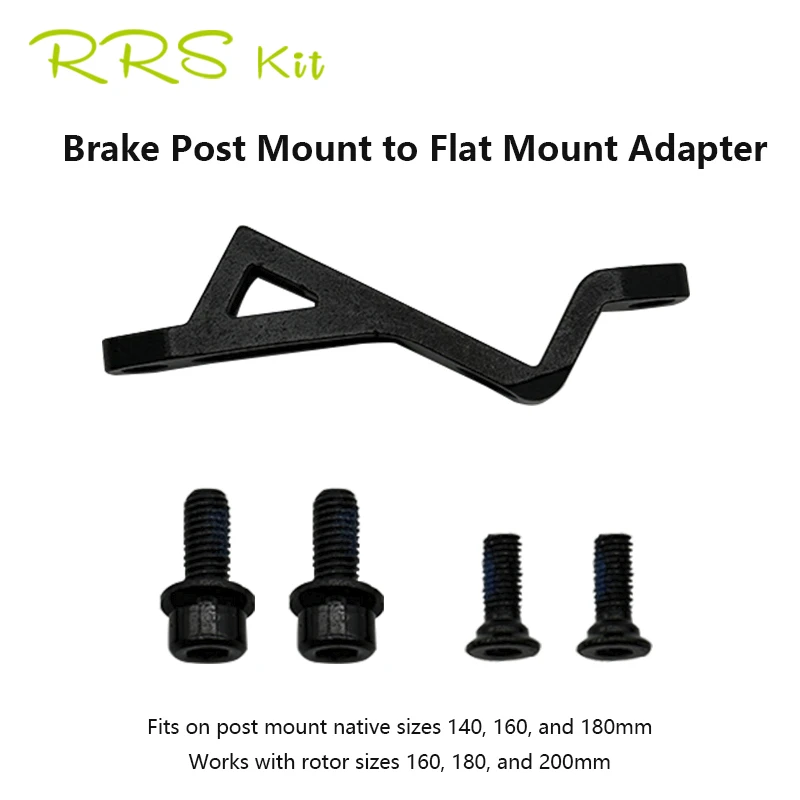 Rrskit 자전거 브레이크 어댑터 + 20mm 포스트 마운트-플랫 마운트 브레이크 어댑터, Mtb 140 160 180mm, 알루미늄 합금 Bmx 자전거 액세서리