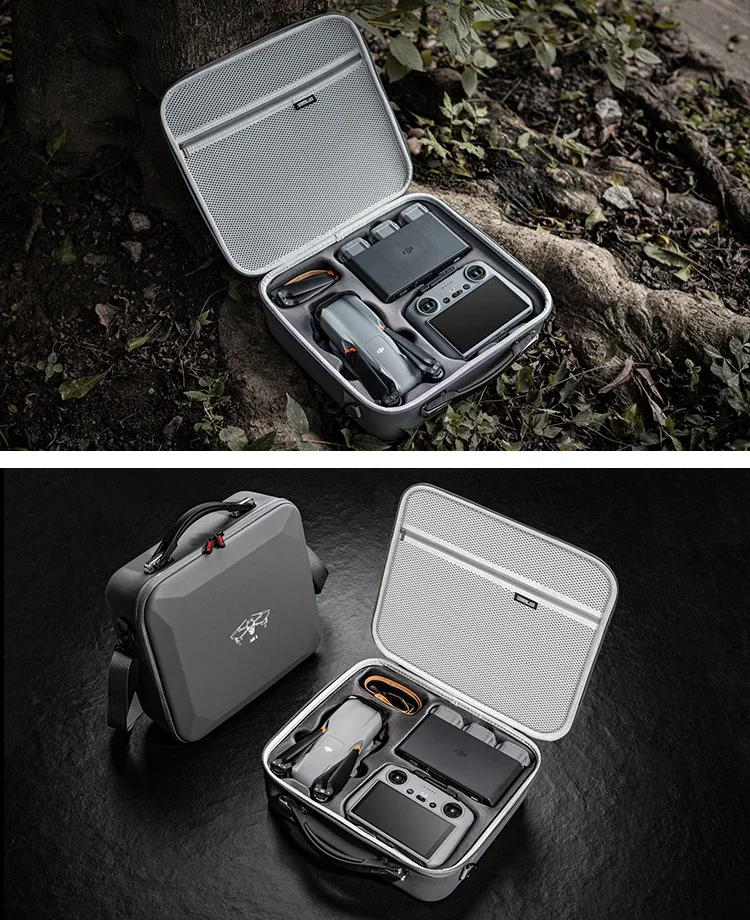 DJI 매빅 에어 3 플라이 모어 콤보 휴대용 보관 가방 PU 올인원 여행용 숄더백 DJI RC 2/RC-N2 케이스용