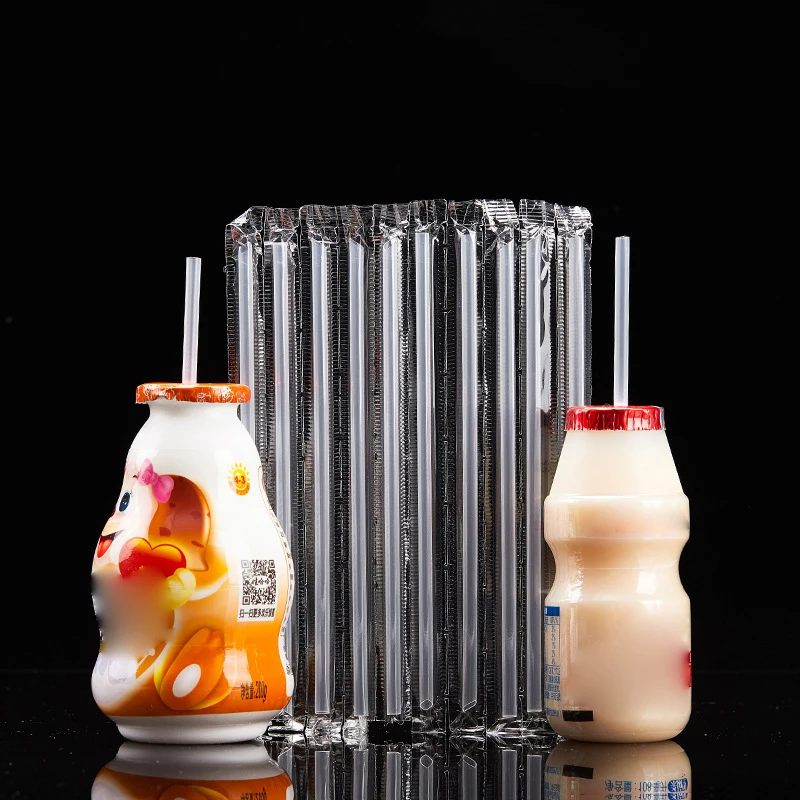 500Pcs DIY Plastic Straw Disposable Short Transparent Pointed Head Thin Drinking Straw Commodity Kitchen Accessories