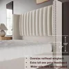 Queen Size Bed Frame Upholstered Platform Bed with Tall Headboard Wingback,Velvet,No Box Spring Needed,Easy Assembly 5